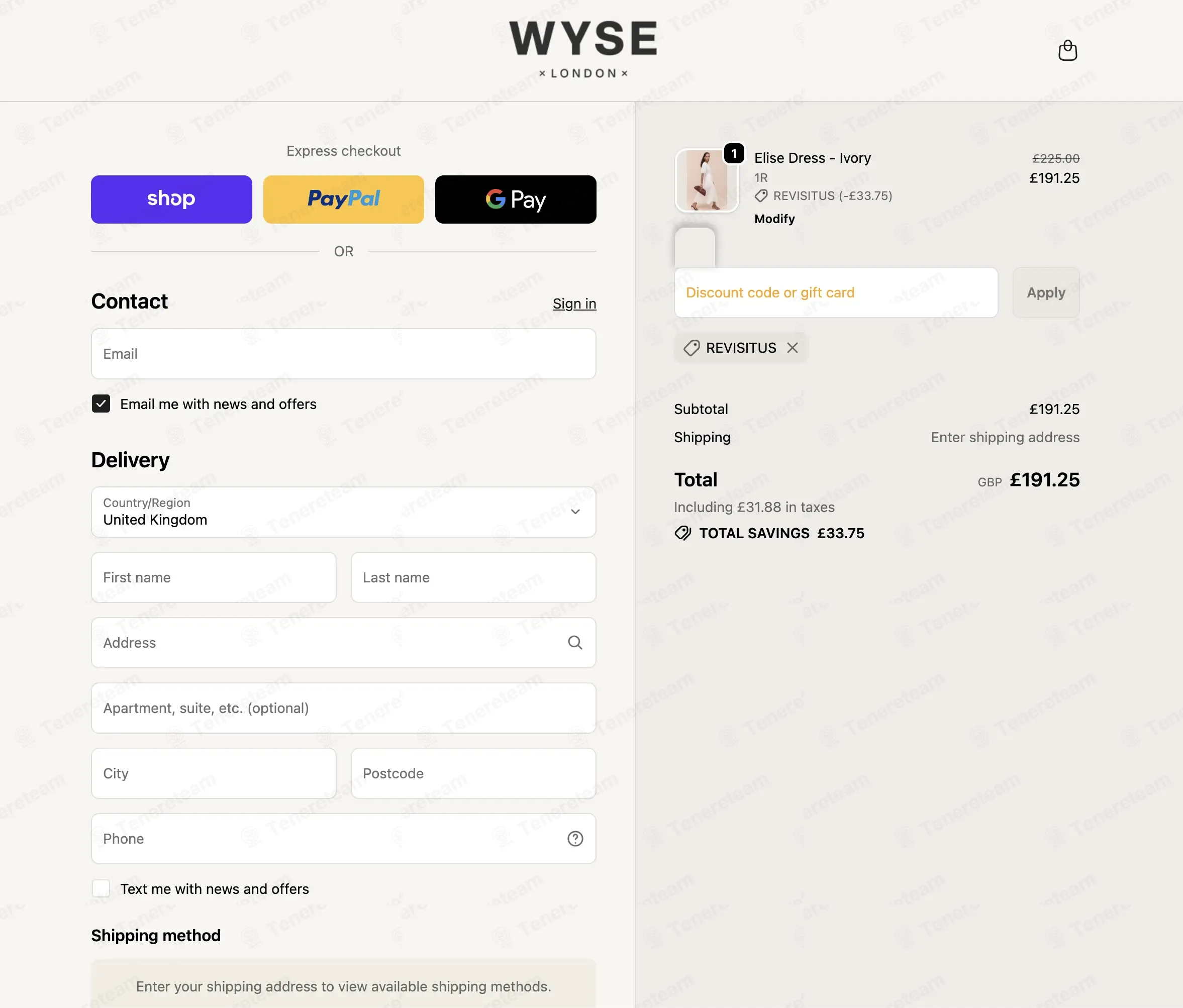 WYSE London coupon code: 15% off with REVISITUS. Tested and valid as 8 hours ago.