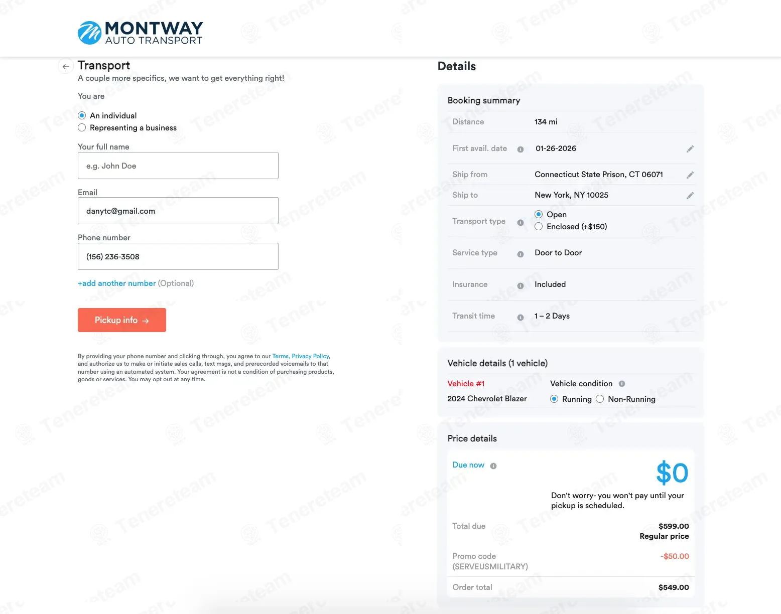 Montway coupon code: $50 off with SERVEUSMILITARY. Tested and valid as 19 hours ago.