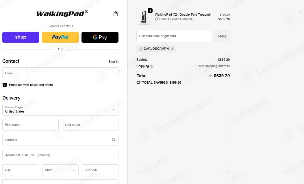 WalkingPad coupon code: 20% off with CARLOSCAMPH. Tested and valid as 4 weeks ago.
