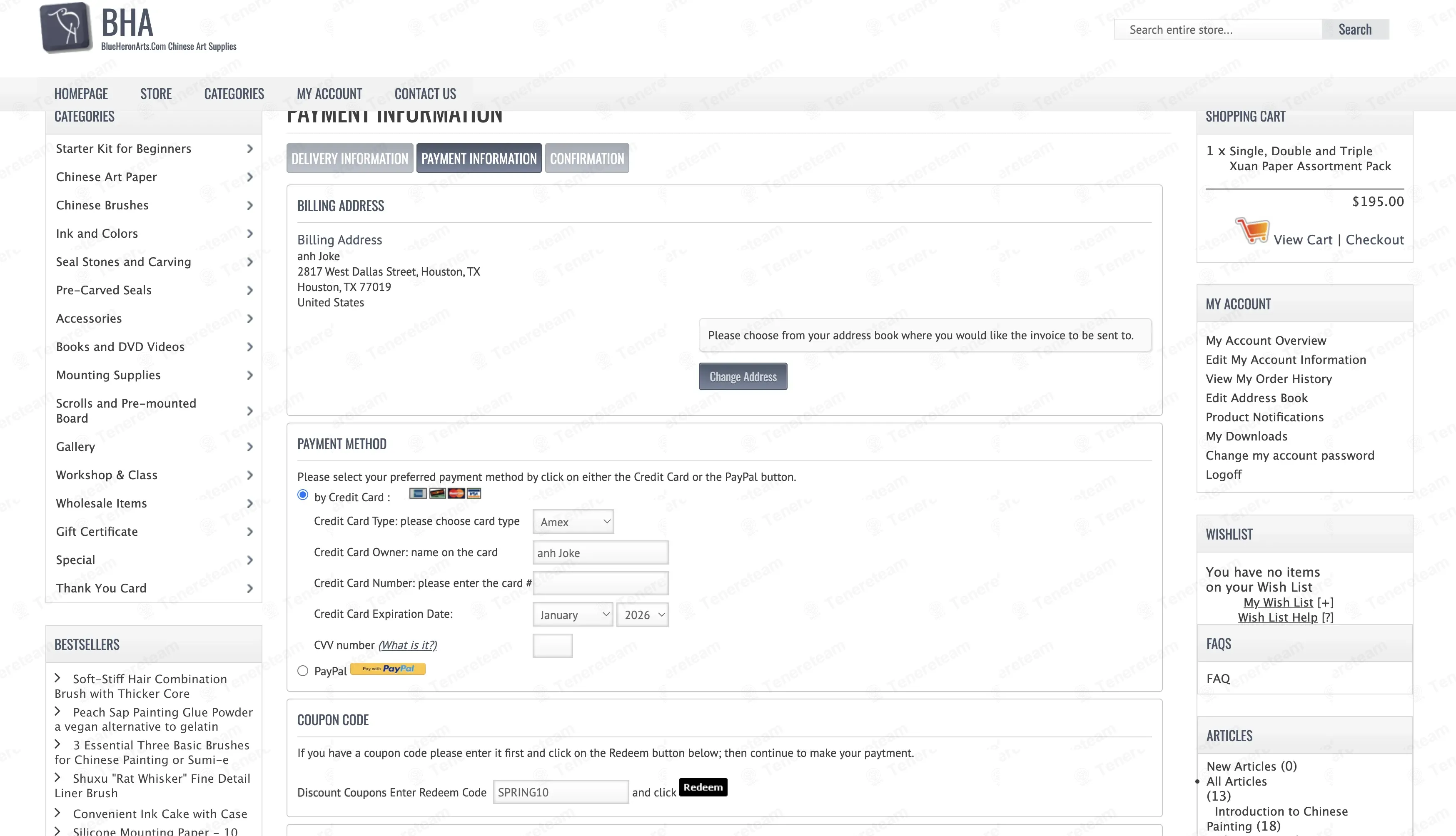 Blue Heron Arts coupon code: 10% off with SPRING10. Tested and valid as 5 months ago.