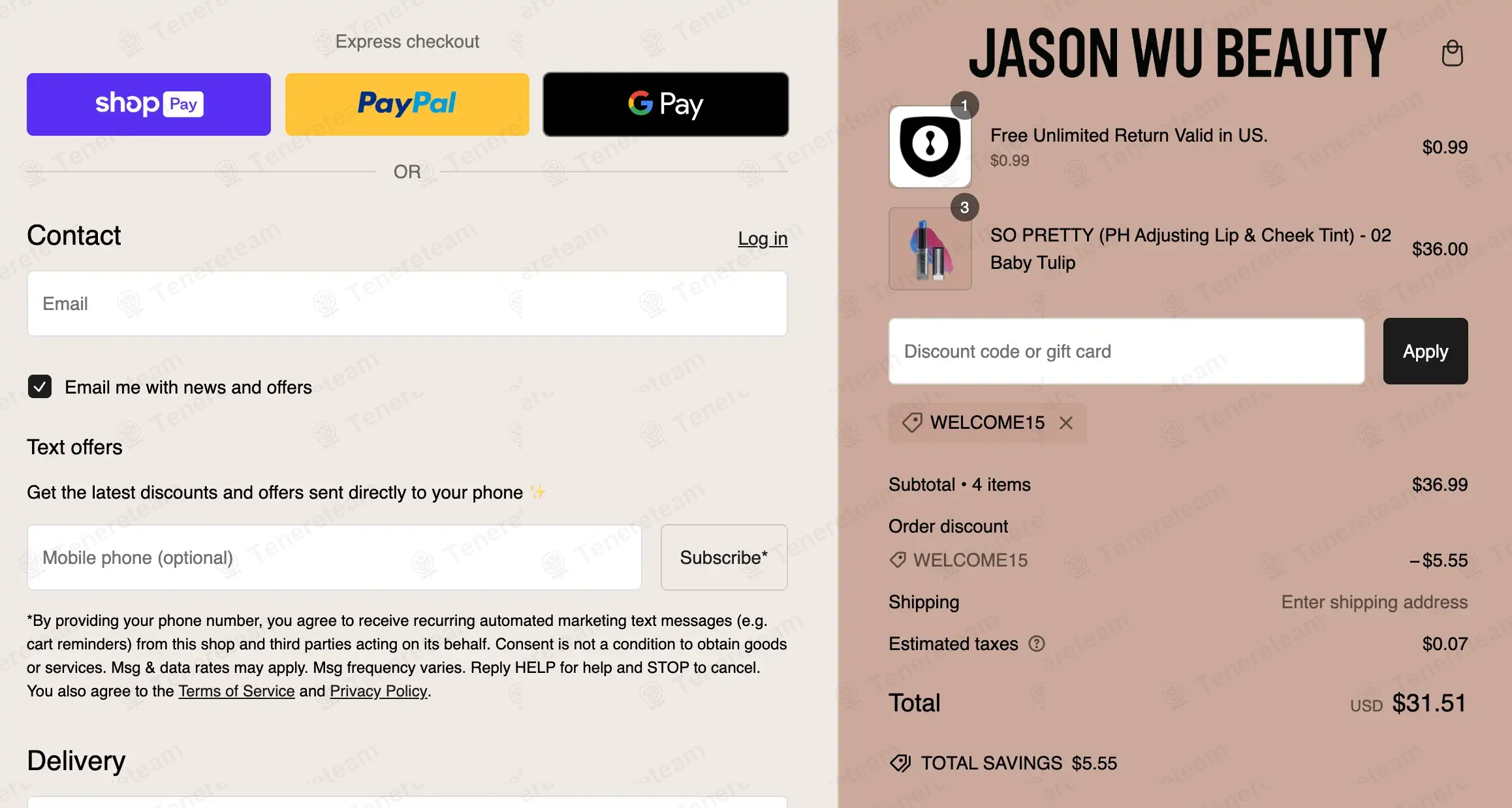 Jason Wu Beauty coupon code: 15% off with WELCOME15. Tested and valid as 1 year ago.