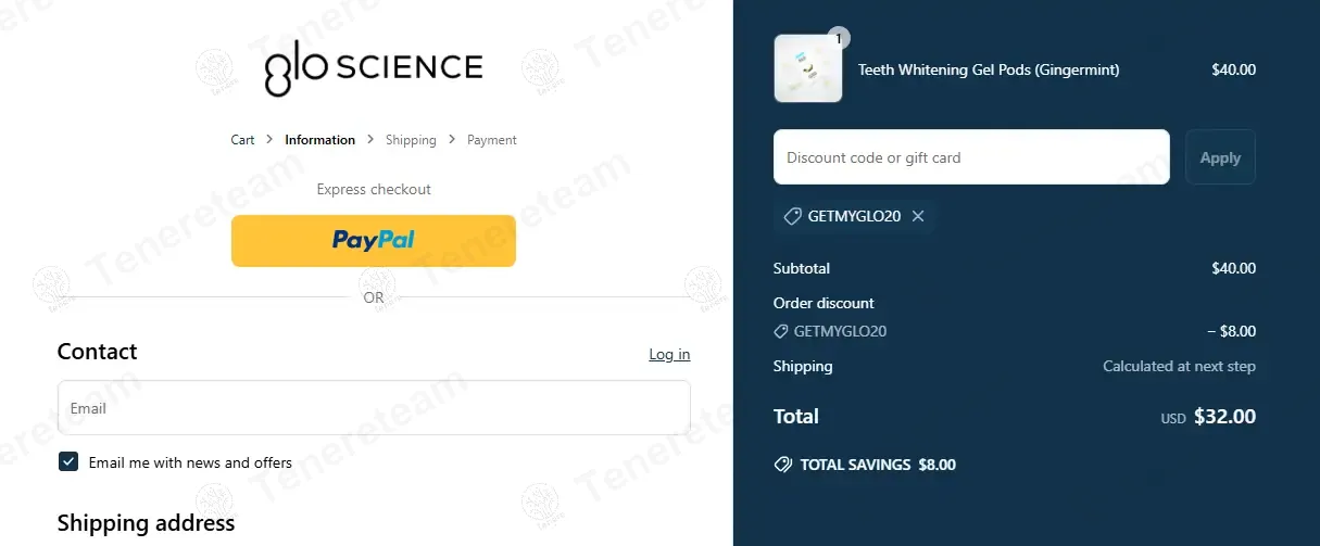 Gloscience.com coupon code: 20% off with GETMYGLO20. Tested and valid as 1 year ago.