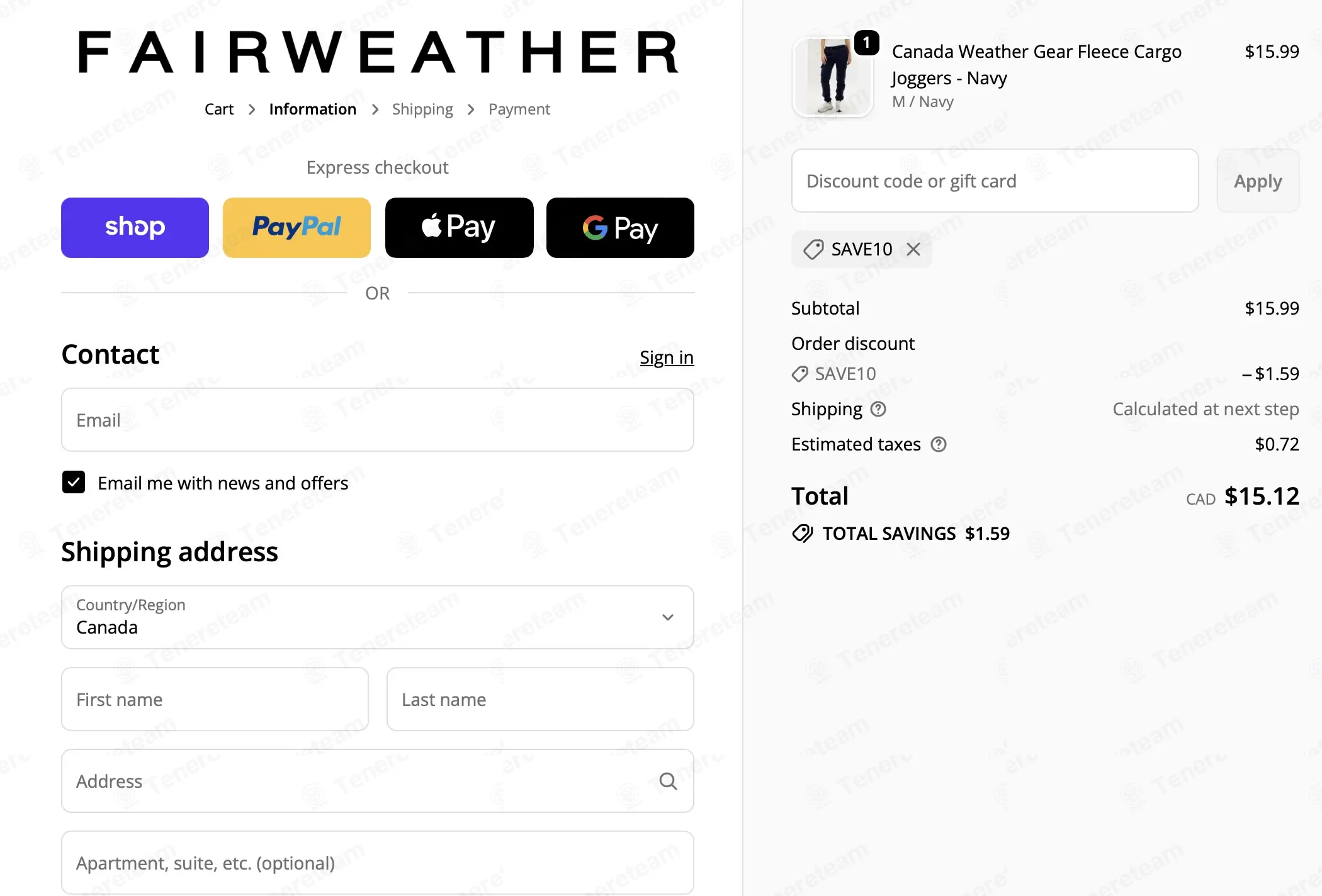Fairweather Clothing coupon code: 10% off with SAVE10. Tested and valid as 7 months ago.