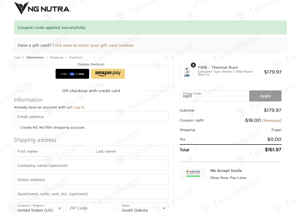 Ng Nutra coupon code: 10% off with NG10. Tested and valid as 1 year ago.