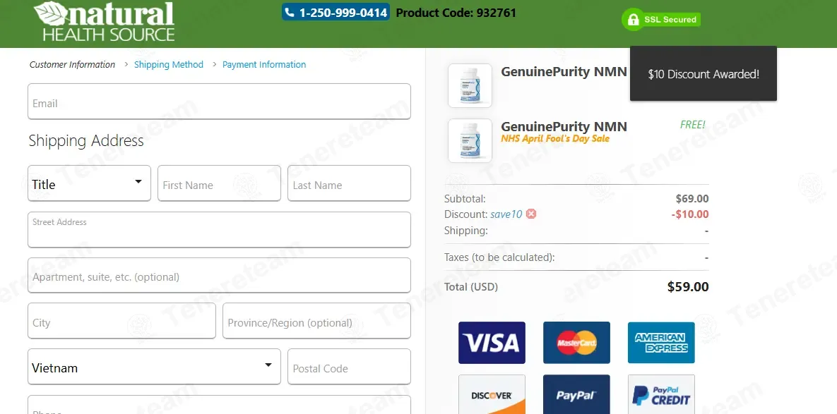 Natural Health Source coupon code: $10 off with SAVE10. Tested and valid as 1 month ago.