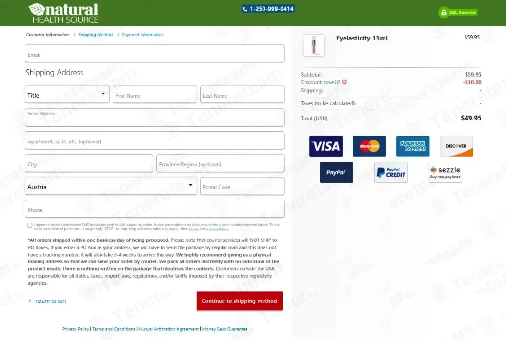 Natural Health Source coupon code: $10 off with SAVE10. Tested and valid as 1 month ago.