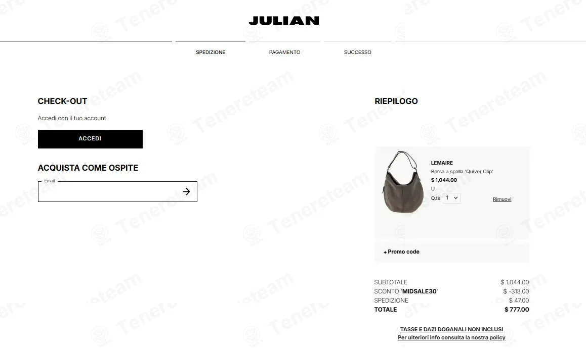 Julian Fashion coupon code: 30% off with MIDSALE30. Tested and valid as 2 months ago.