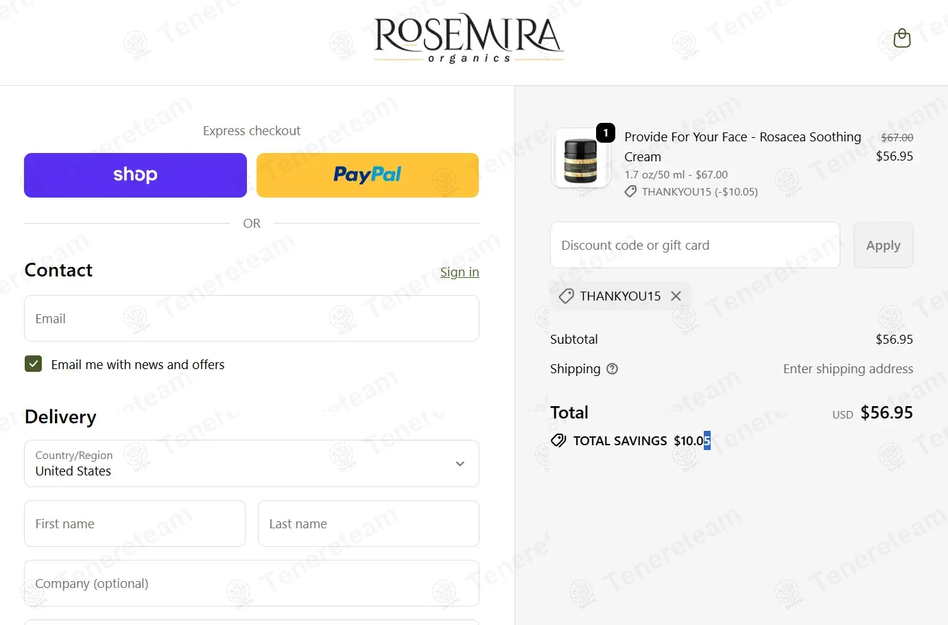 Rosemira coupon code: 15% off with THANKYOU15. Tested and valid as 8 months ago.