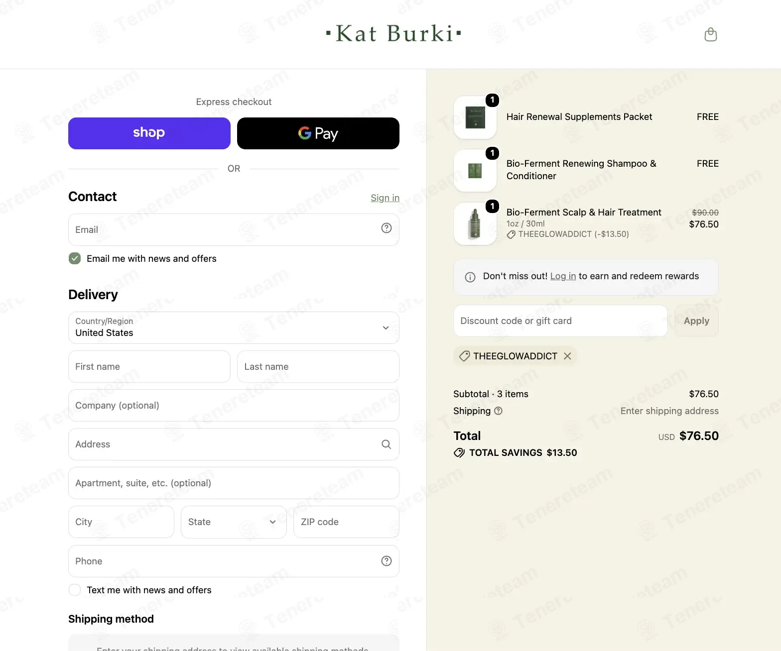 Kat Burki Skincare coupon code re-checked and confirmed working at checkout
