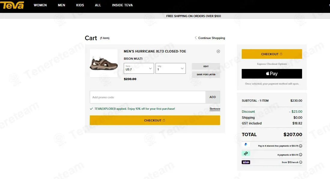 Teva Au coupon code: 10% off with TEVAEXPLORER. Tested and valid as 2 weeks ago.