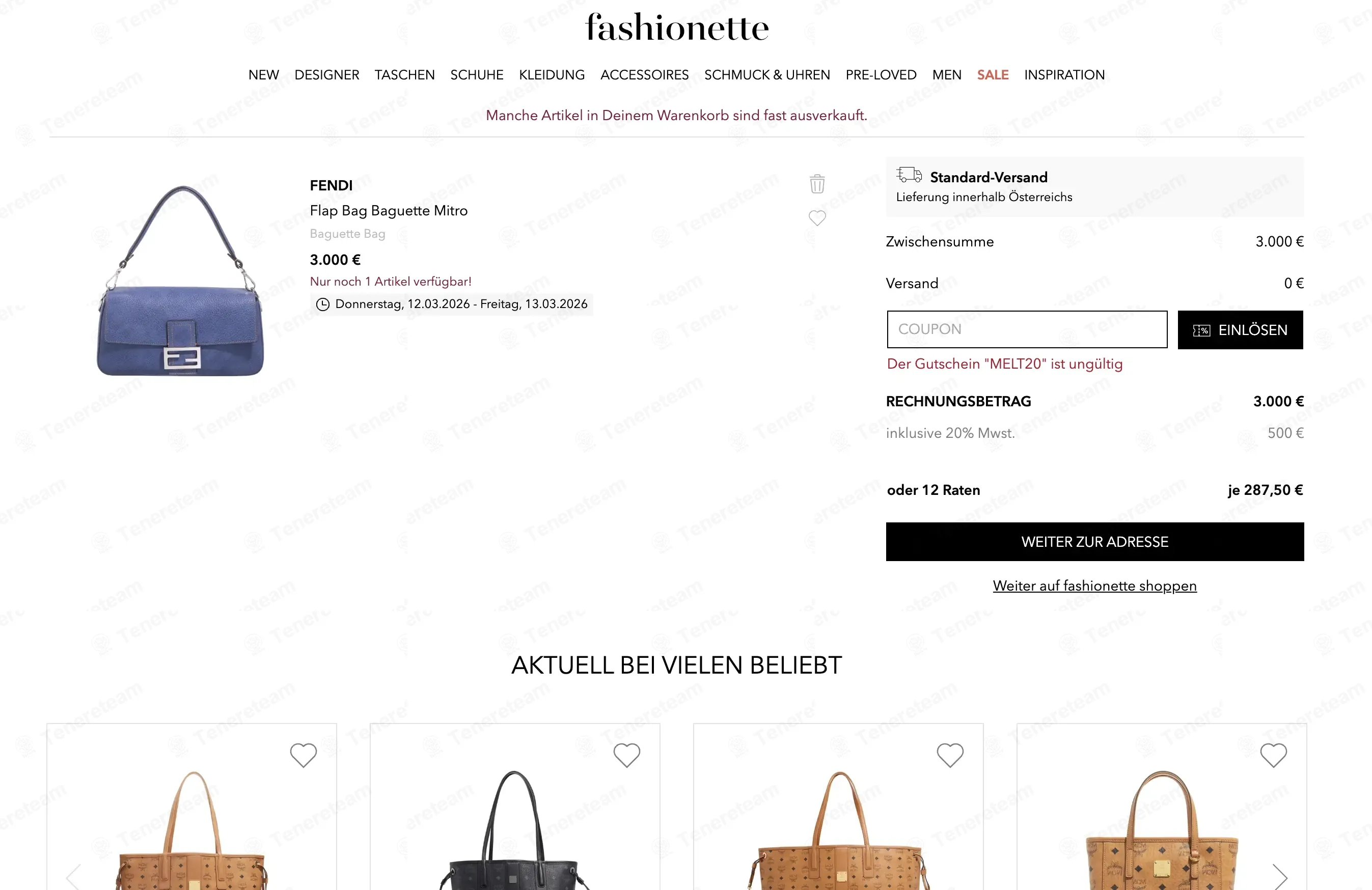 Fashionette AT coupon code: 20% off with MELT20. Tested and valid as 4 months ago.