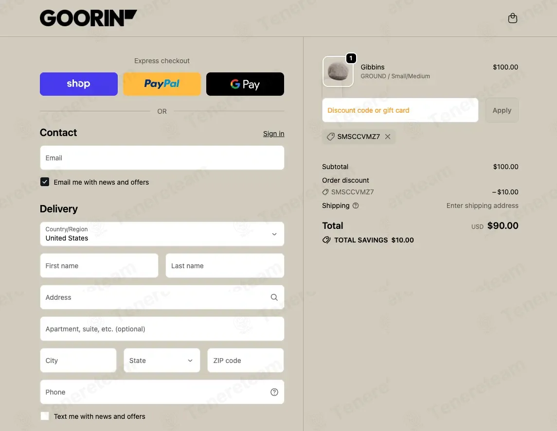 Goorin Brothers coupon code: 10% off with SMSCCVMZ7. Tested and valid as 2 weeks ago.