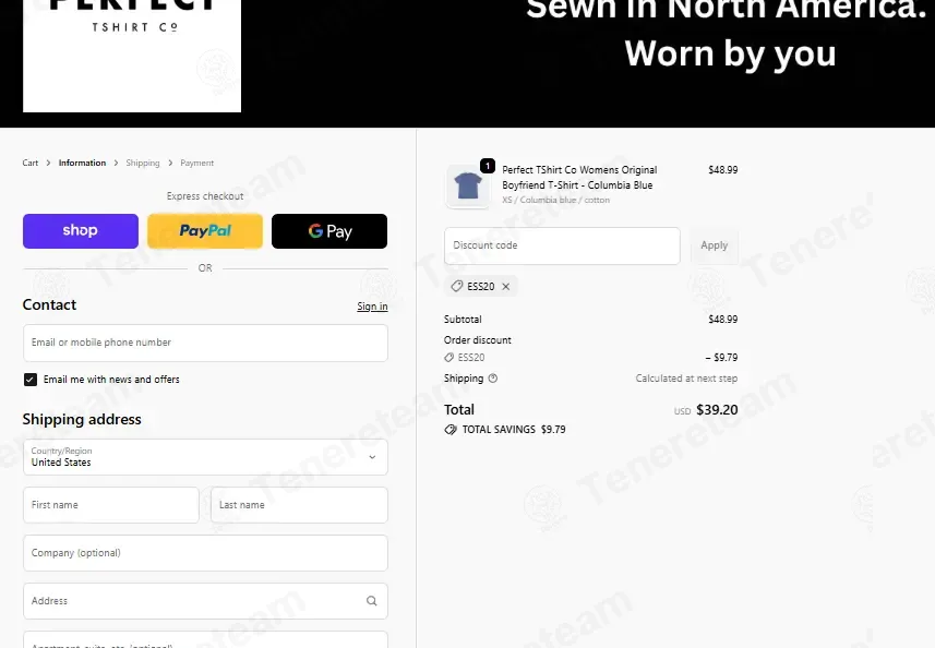 Perfect TShirt Co coupon code: 20% off with ESS20. Tested and valid as 45 seconds ago.