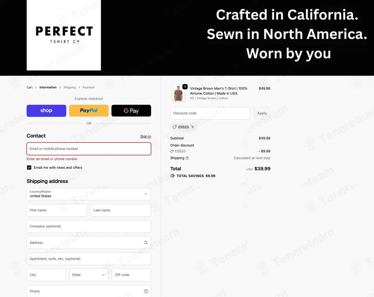 Perfect TShirt Co coupon code: 20% off with ESS20. Tested and valid as 45 seconds ago.