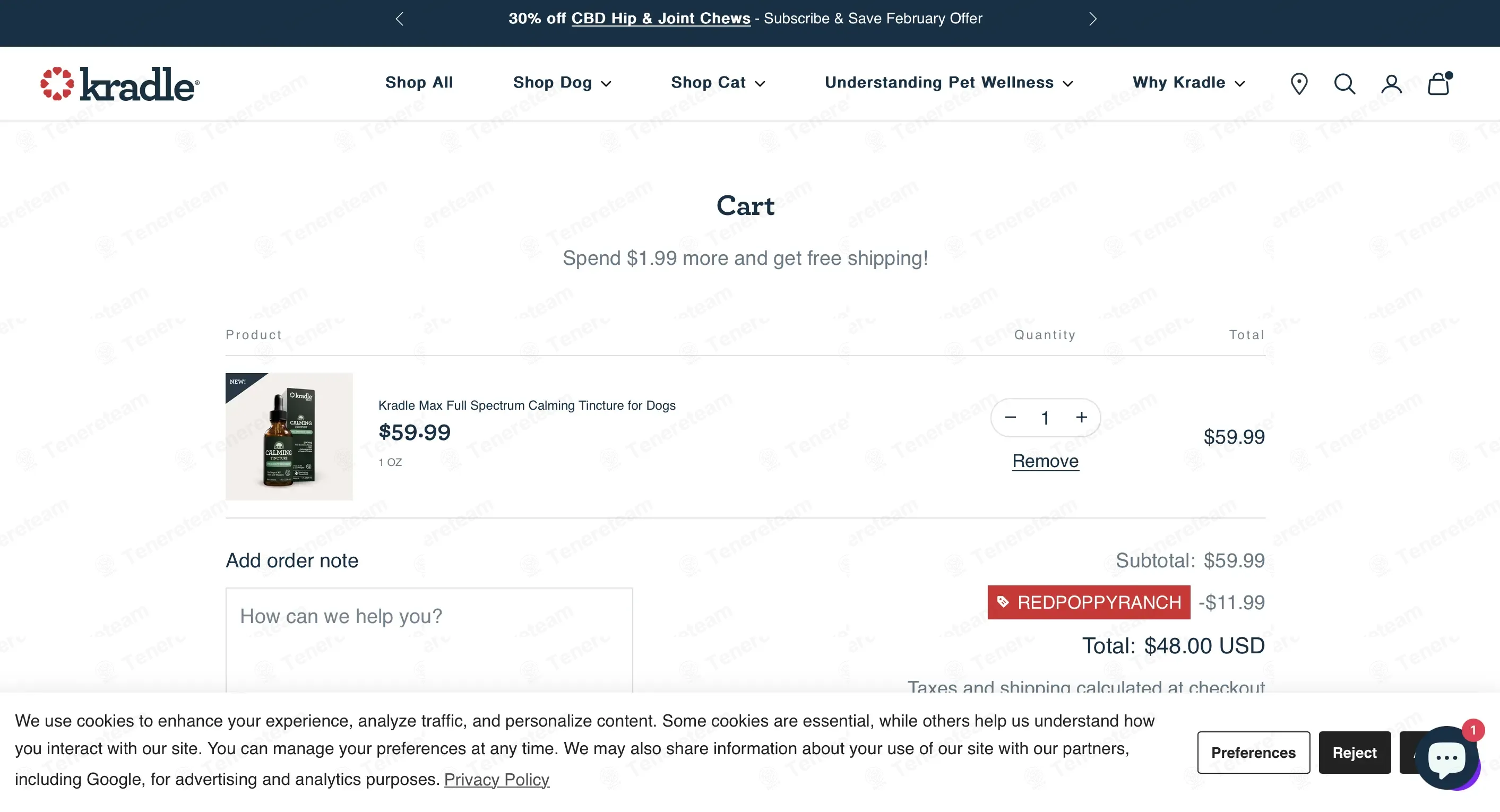 Kradle My Pet coupon code: 20% off with REDPOPPYRANCH. Tested and valid as 5 days ago.