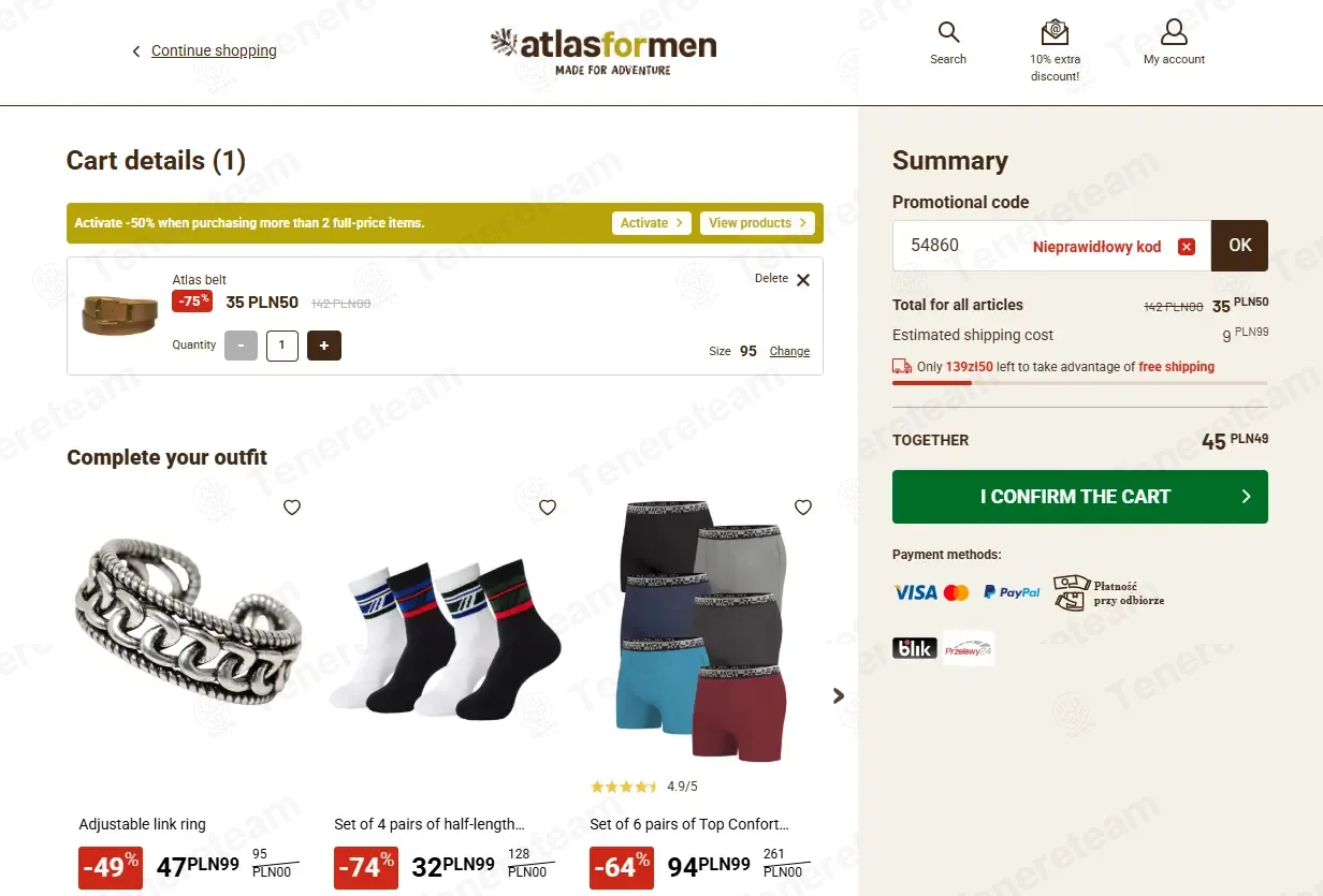 Atlas For Men PL coupon code: 10% off with 54860. Tested and valid as 3 weeks ago.