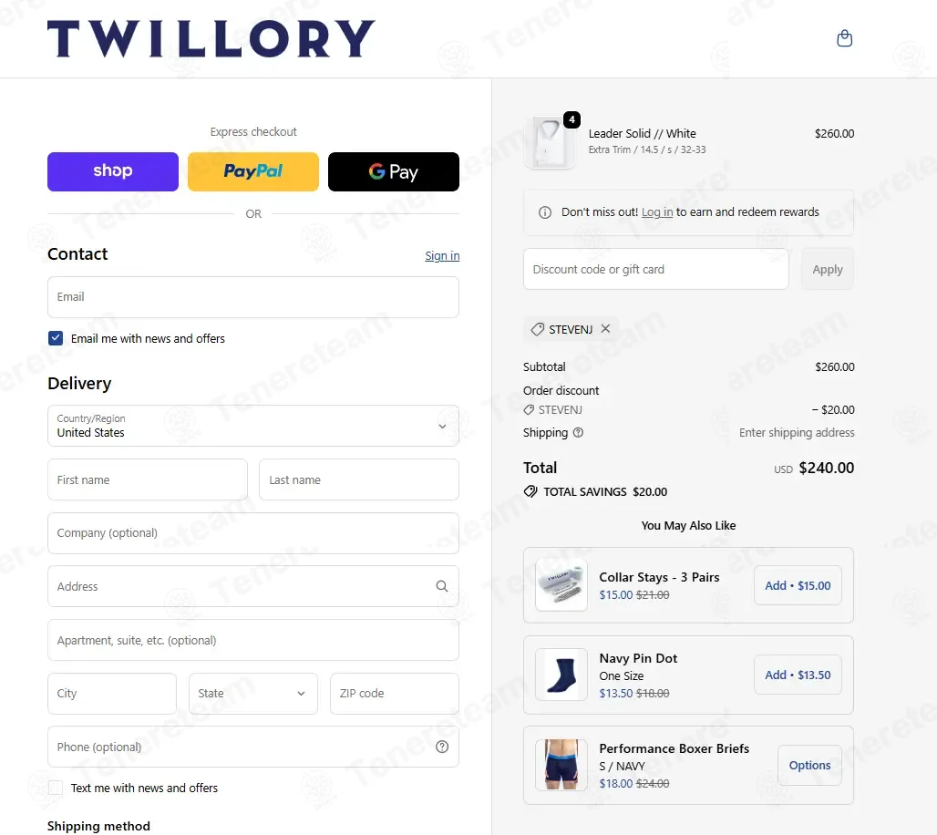 Twillory coupon code: $20 off with STEVENJ. Tested and valid as 3 weeks ago.