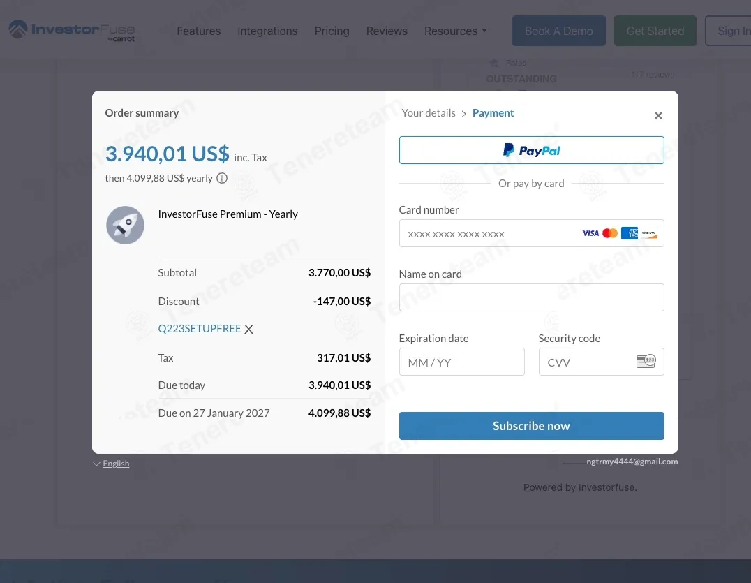 Investorfuse coupon code: 6% off with Q223SETUPFREE. Tested and valid as 2 months ago.