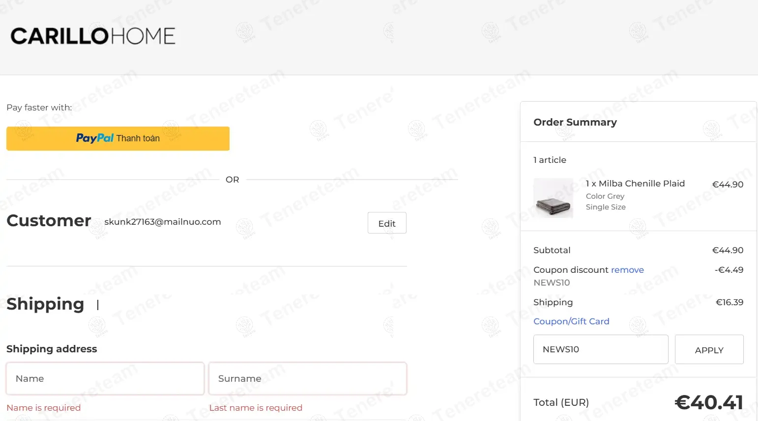 Carillo Home coupon code: 10% off with NEWS10. Tested and valid as 1 year ago.