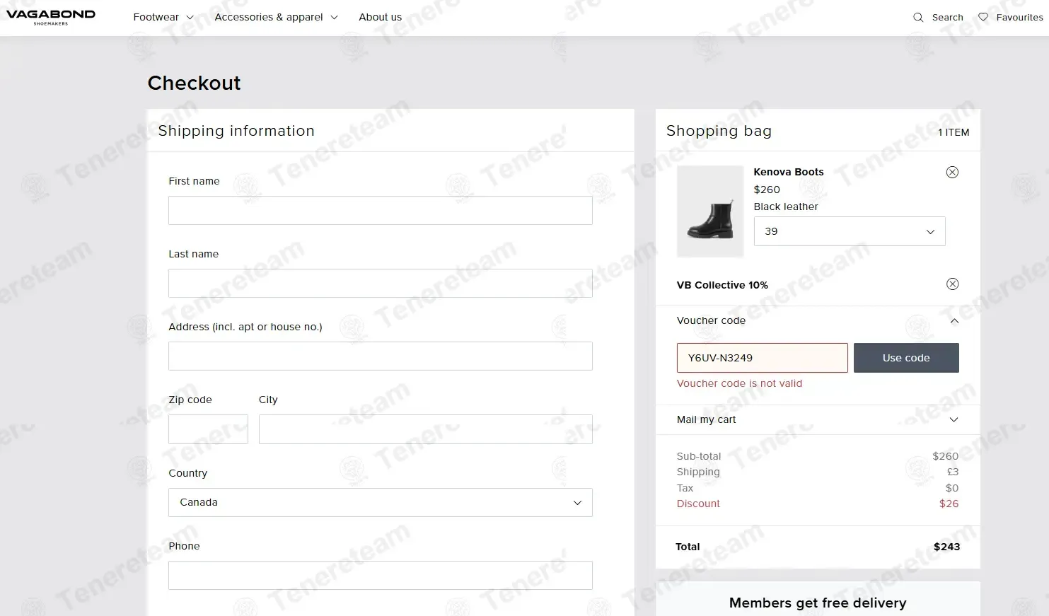 Vagabond coupon code: 10% off with Y6UV-N3249. Tested and valid as 6 months ago.