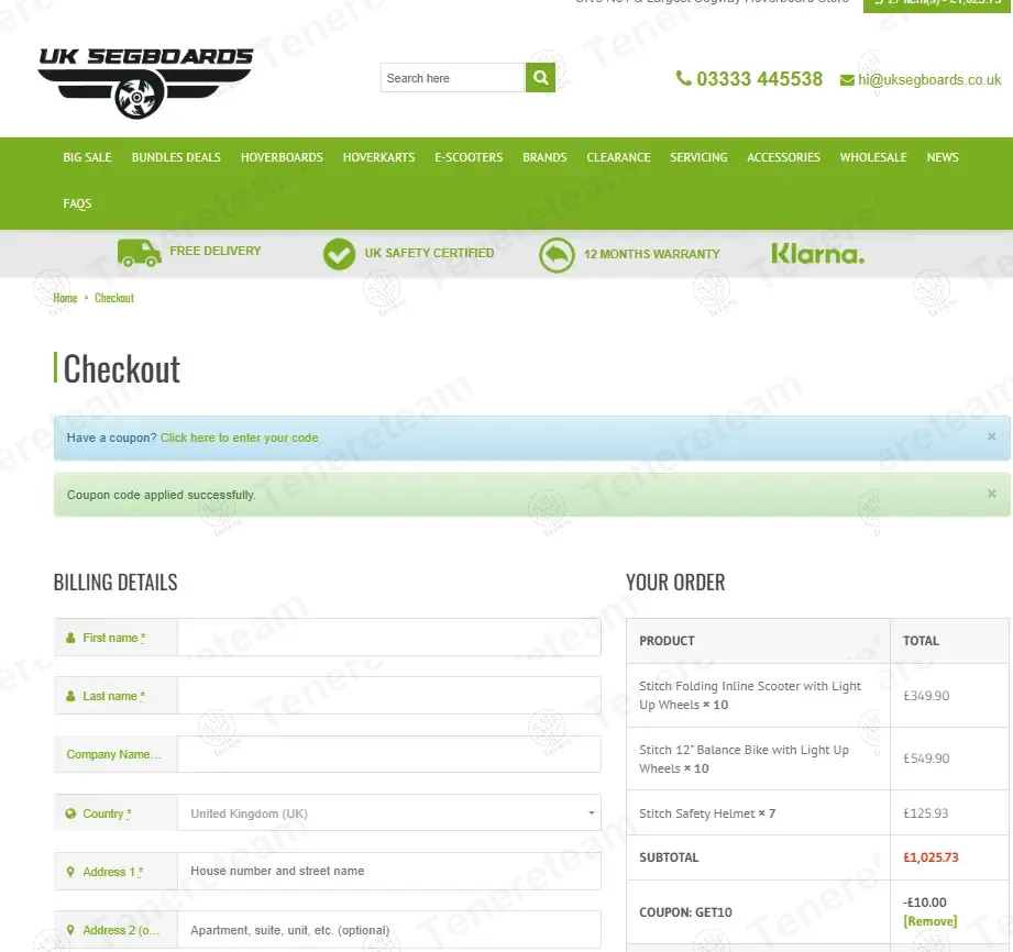 Uk Segboards coupon code: £10 off with GET10. Tested and valid as 1 year ago.
