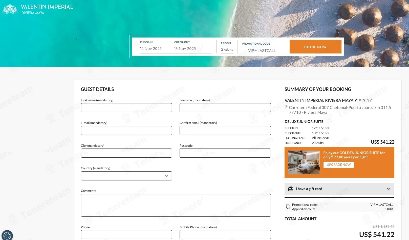 Valentin Imperial Riviera Maya apply coupon code