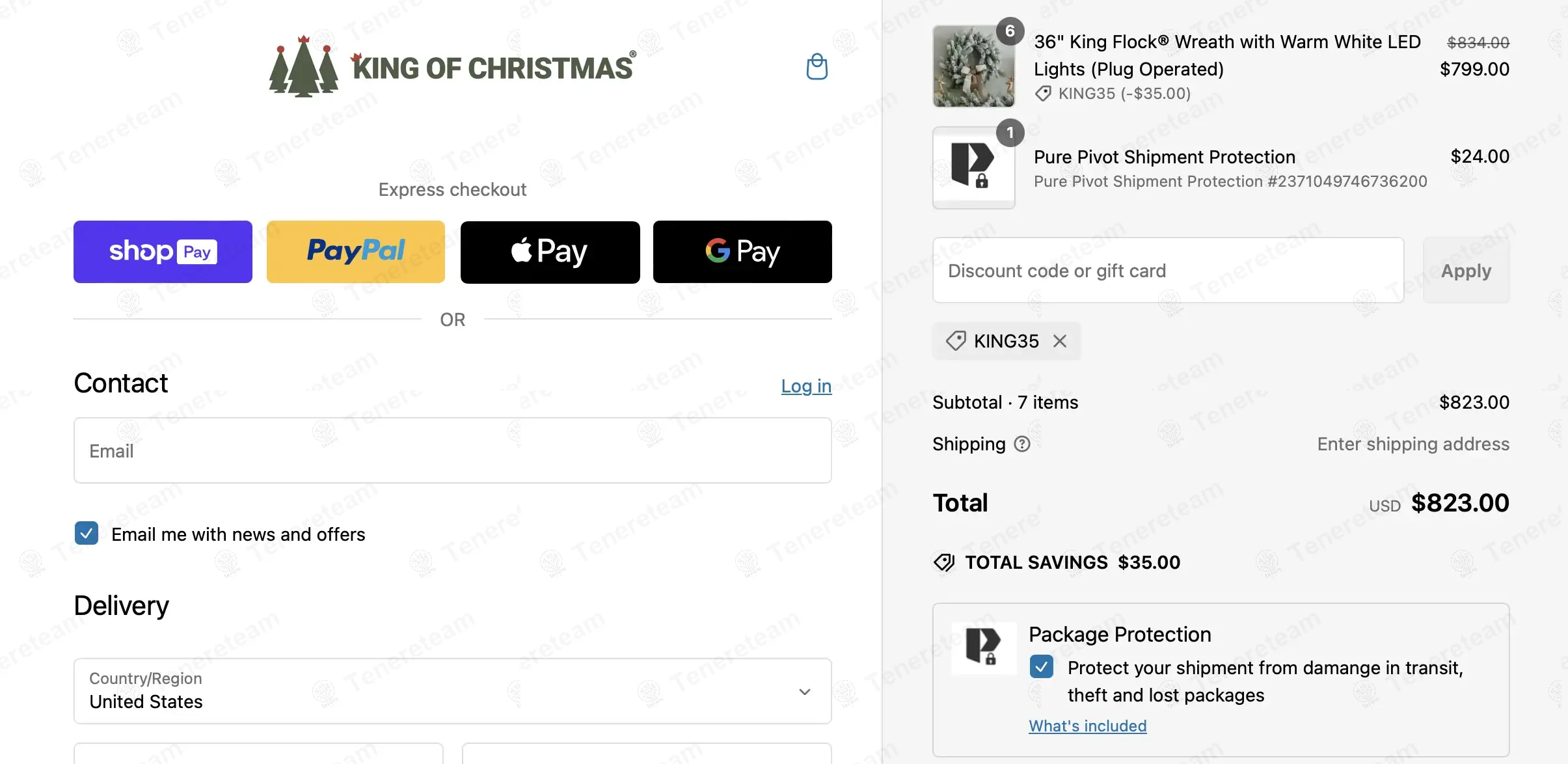 King Of Christmas coupon code: $35 off with KING35. Tested and valid as 1 year ago.