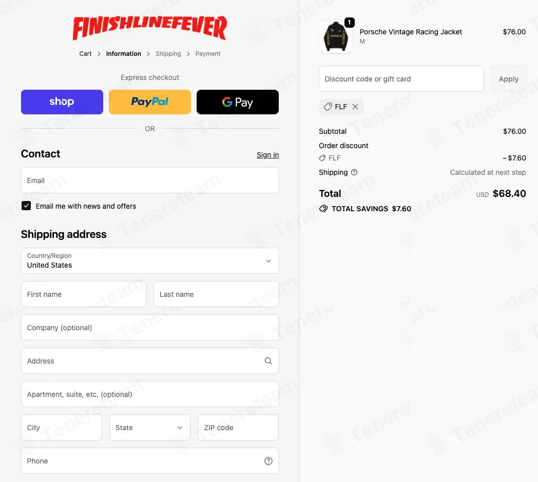 Finishlinefever coupon code: 10% off with FLF. Tested and valid as 2 weeks ago.