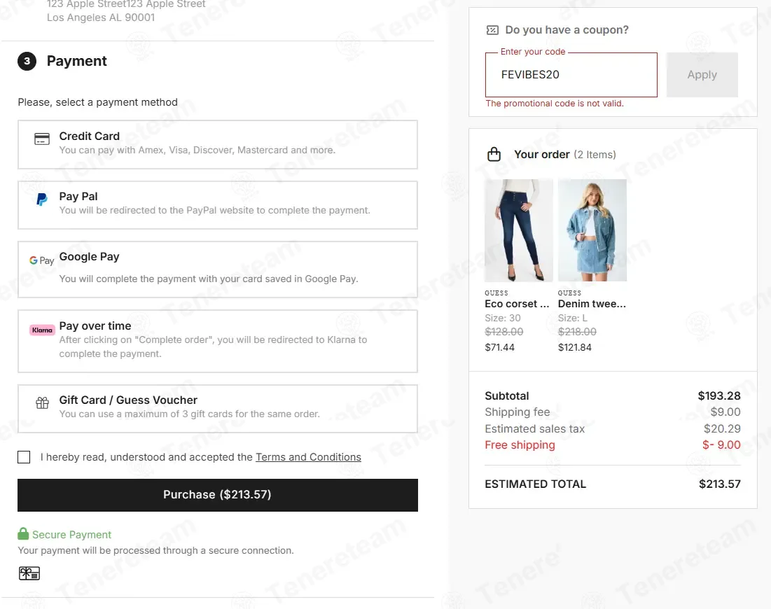 Guess Factory coupon code: $20 off with FEVIBES20. Tested and valid as 2 months ago.
