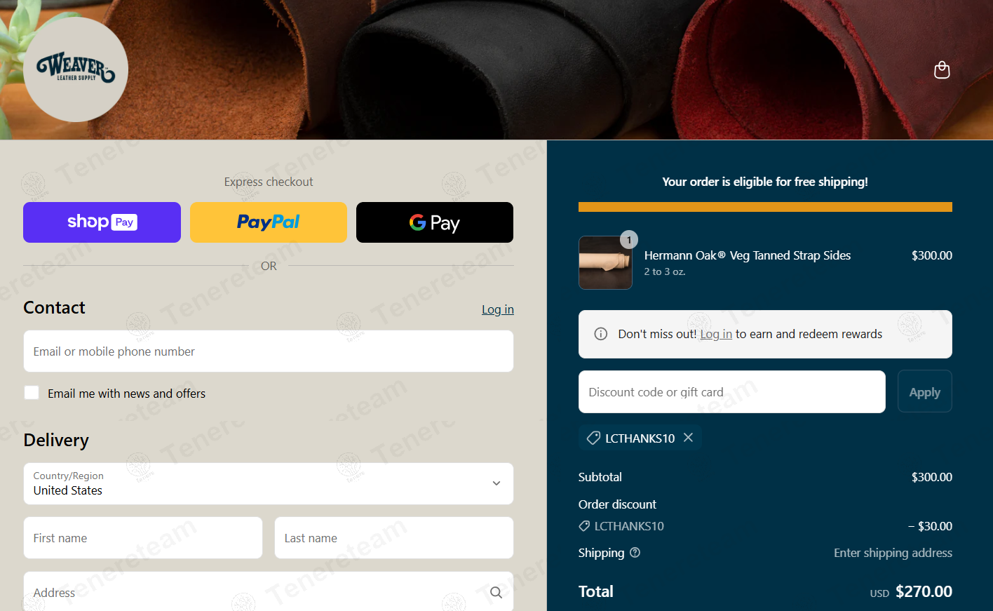 Weaver Leather Supply coupon code: 10% off with LCTHANKS10. Tested and valid as 11 months ago.