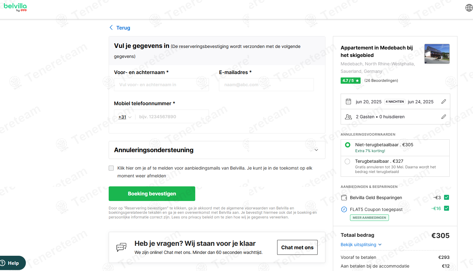 Belvilla NL coupon code: 5% off with FLAT5. Tested and valid as 1 year ago.