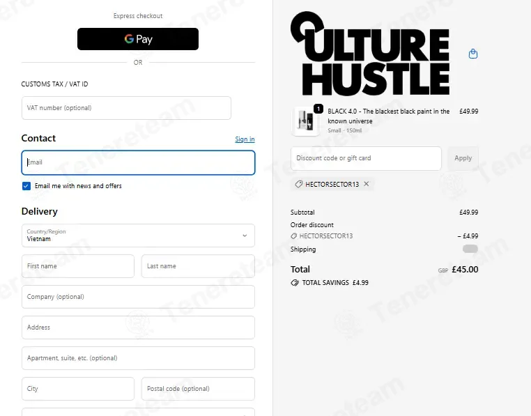 Culture Hustle coupon code: 10% off with HECTORSECTOR13. Tested and valid as 3 days ago.
