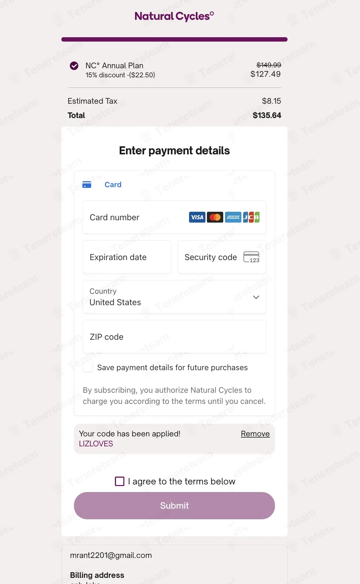 Natural Cycles coupon code: 15% off with LIZLOVES. Tested and valid as 1 month ago.