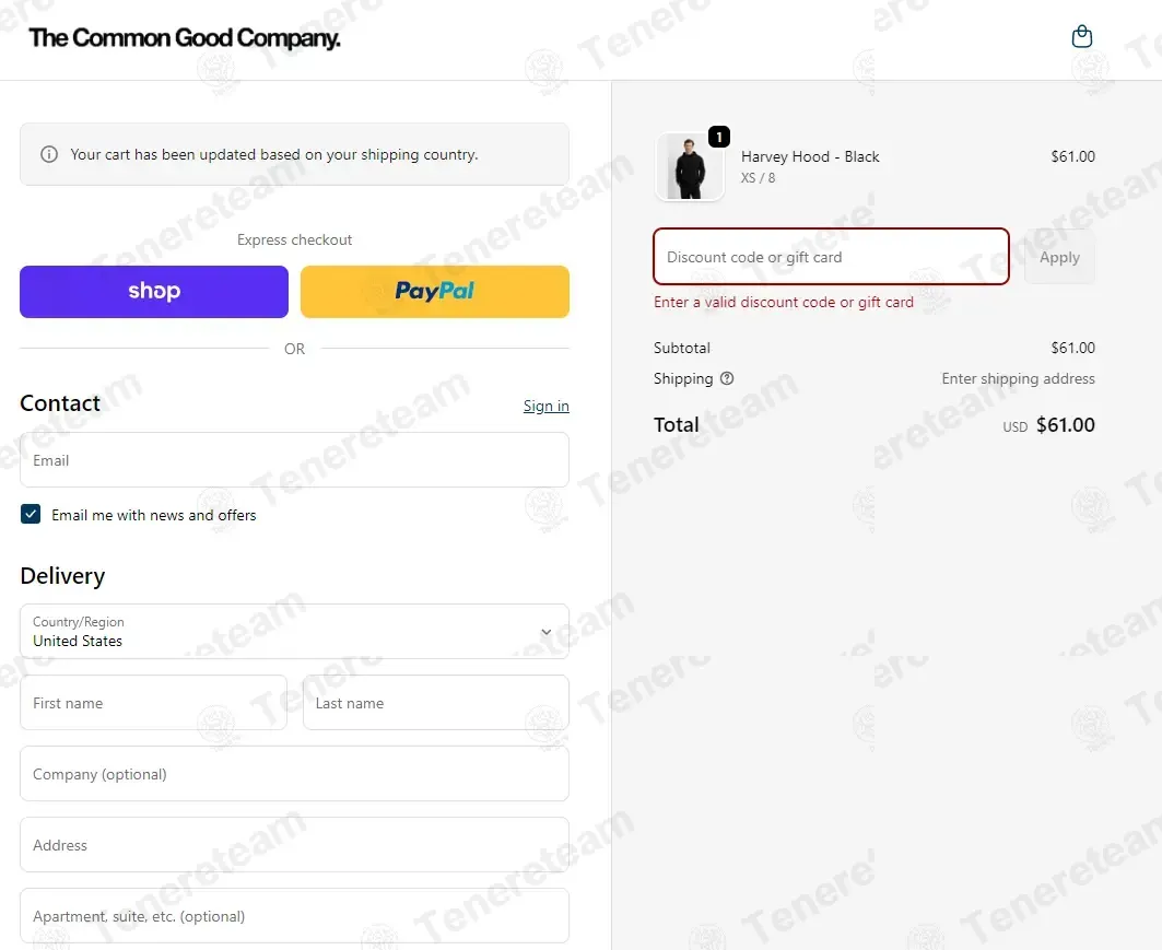 The Common Good Company apply coupon code