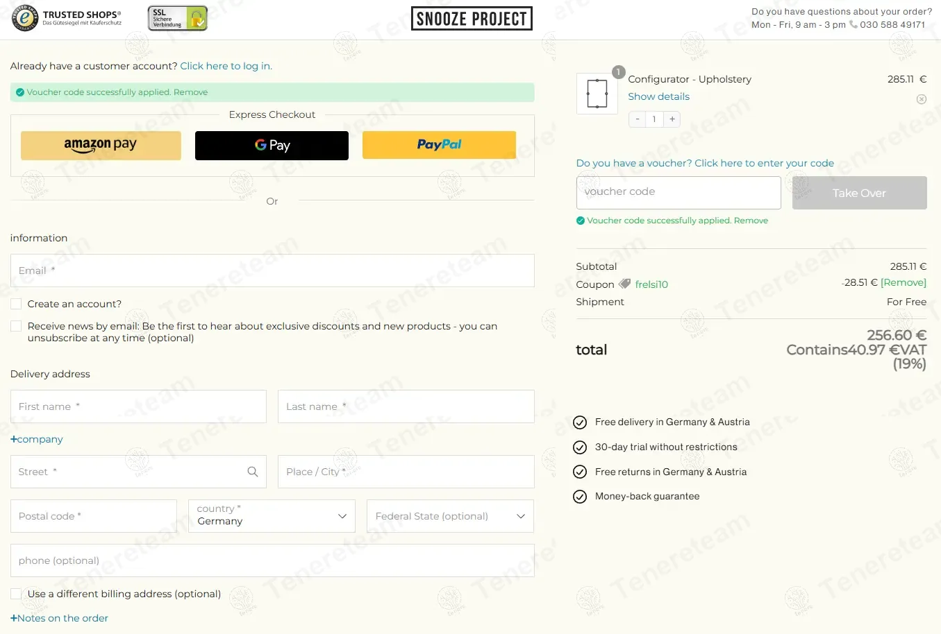 Snoozeproject DE coupon code: 10% off with frelsi10. Tested and valid as 9 months ago.