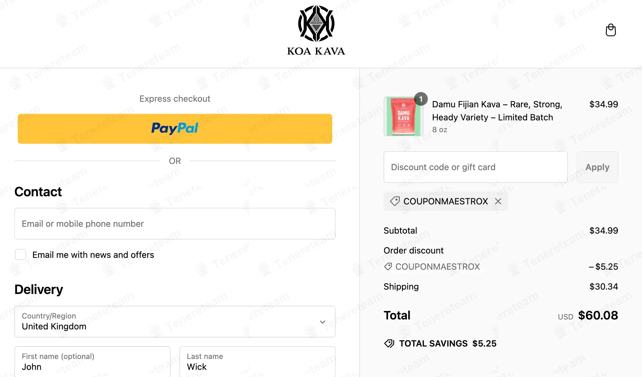 Koa Kava coupon code: 15% off with COUPONMAESTROX. Tested and valid as 1 year ago.