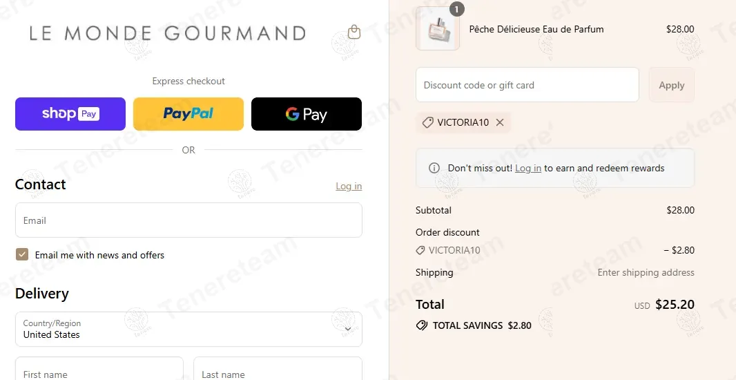 Le Monde Gourmand coupon code: 10% off with VICTORIA10. Tested and valid as 9 months ago.