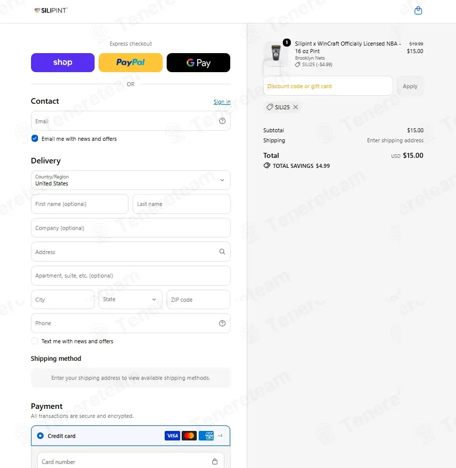 Silipint coupon code verified as working at checkout