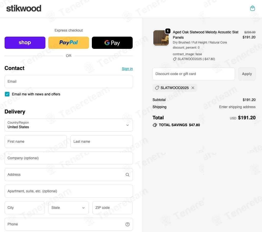 Stikwood coupon code: 20% off with SLATWOOD2025. Tested and valid as 7 months ago.