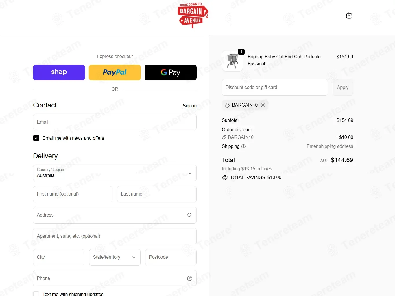 Bargain Avenue coupon code: $10 off with BARGAIN10. Tested and valid as 1 week ago.