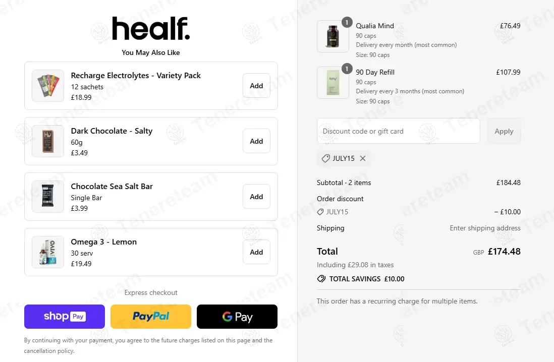 The Healthy Living Store coupon code: ยฃ10 off with JULY15. Tested and valid as 1 year ago.
