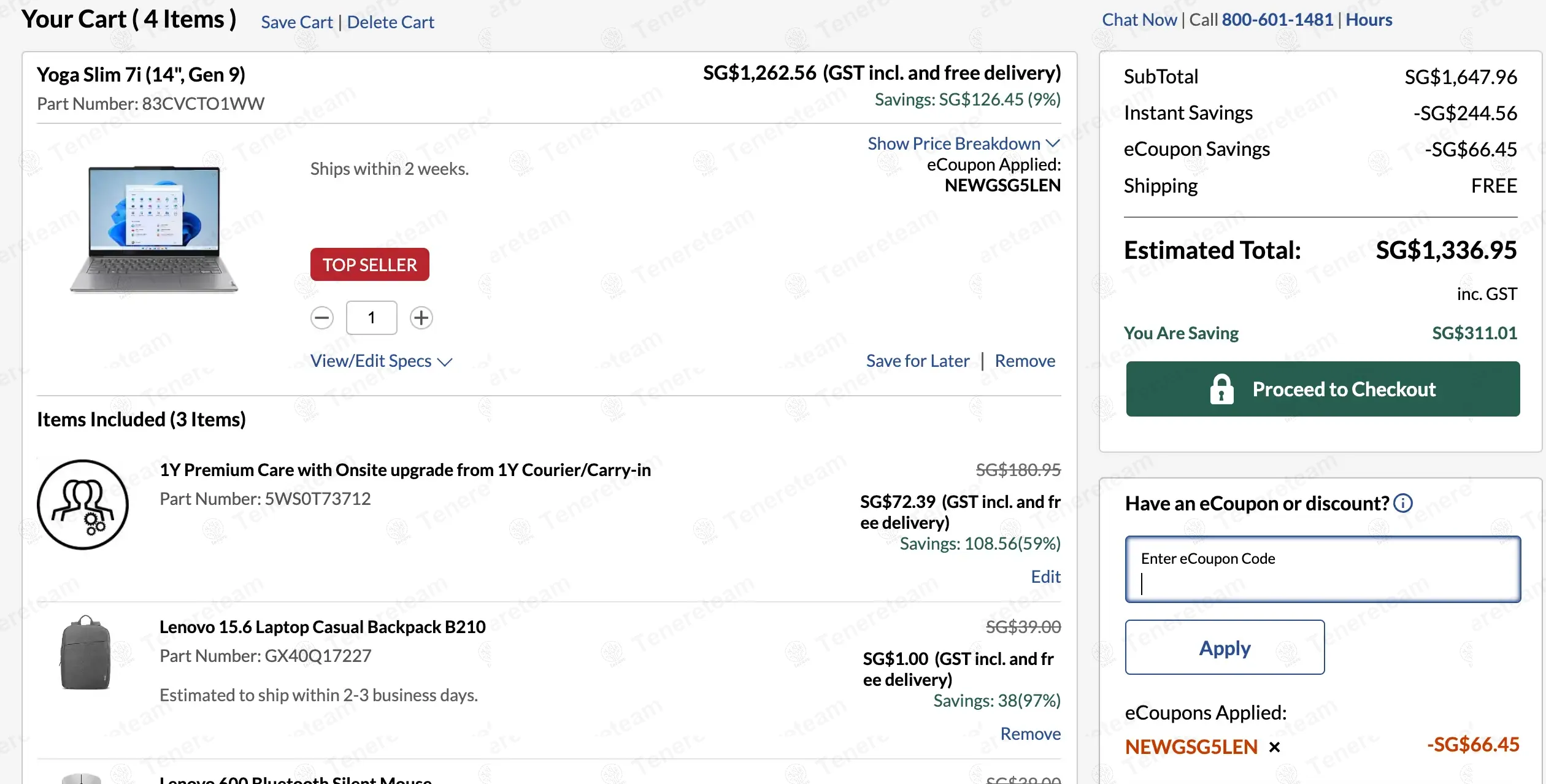 Lenovo SG coupon code: 5% off with NEWGSG5LEN. Tested and valid as 1 year ago.