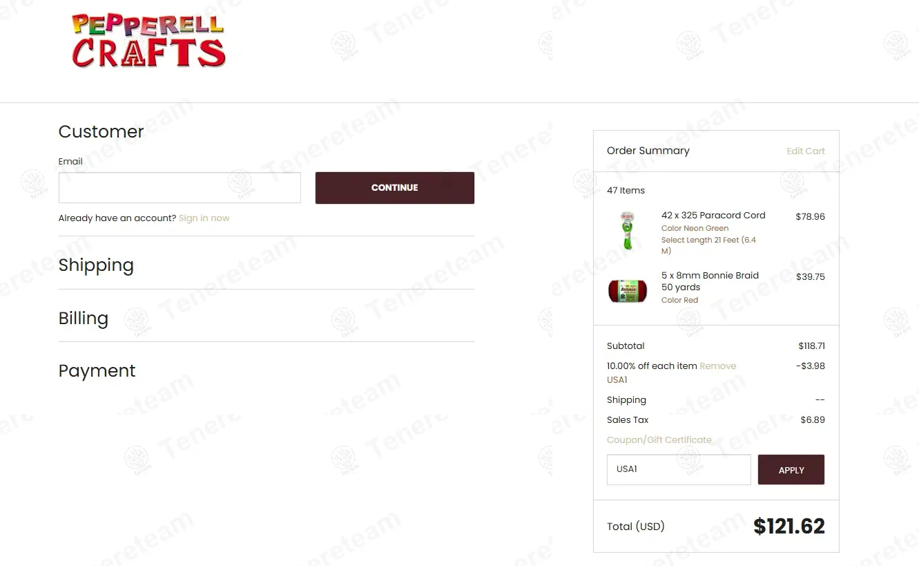 Pepperell Braiding Company coupon code: 10% off with USA1. Tested and valid as 10 months ago.