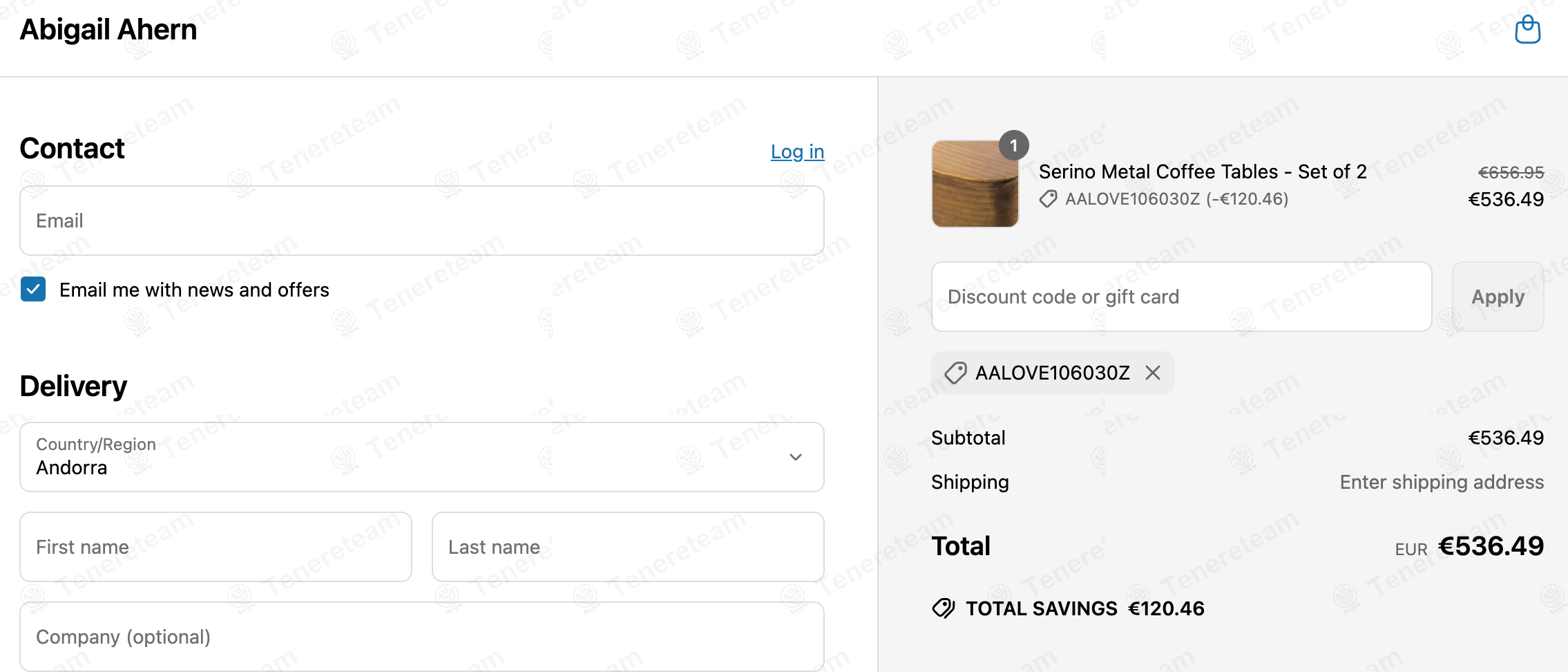 Abigail Ahern coupon code: 18% off with AALOVE106030Z. Tested and valid as 11 months ago.