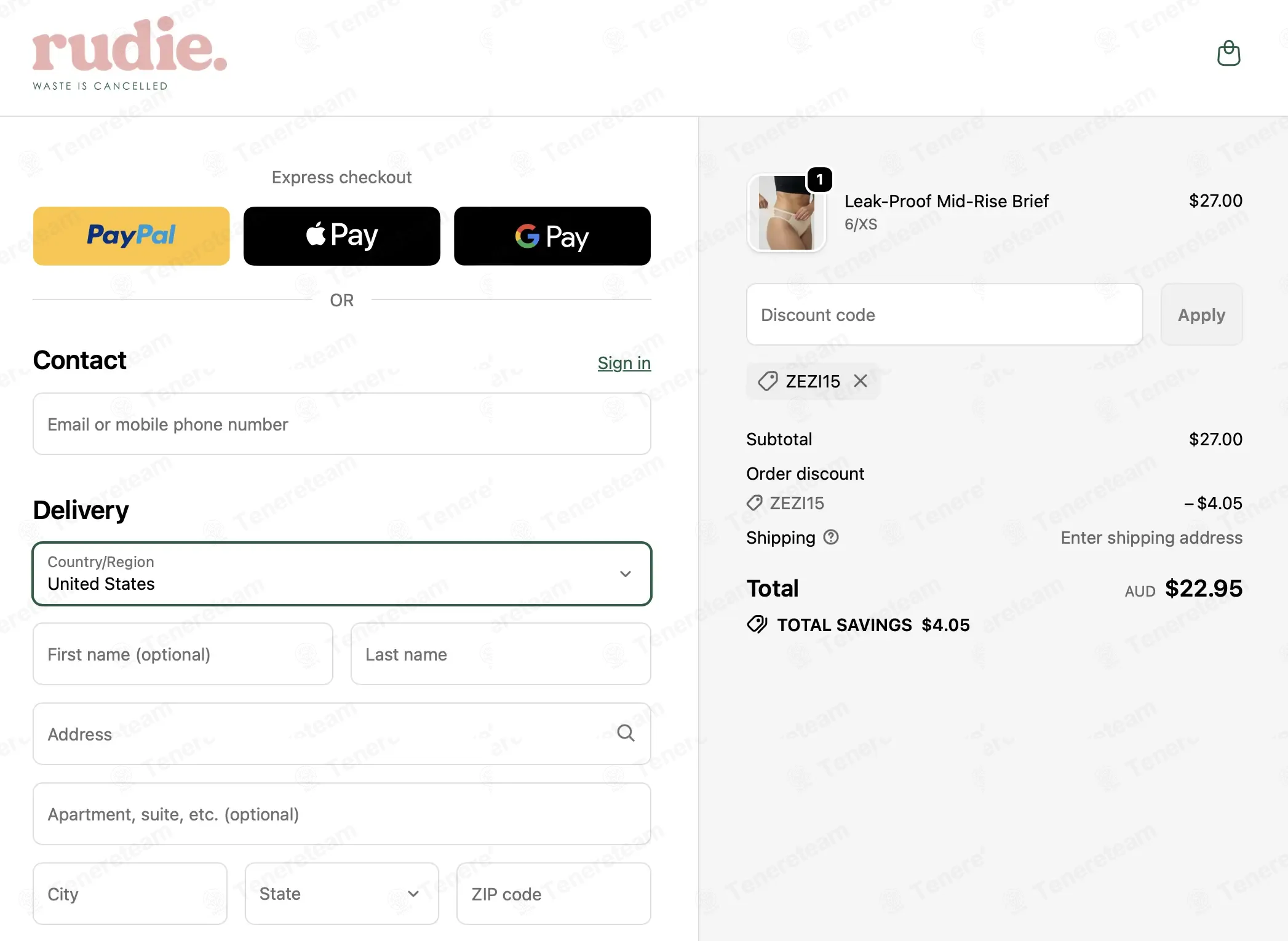 Rudie AU coupon code: 15% off with ZEZI15. Tested and valid as 4 months ago.