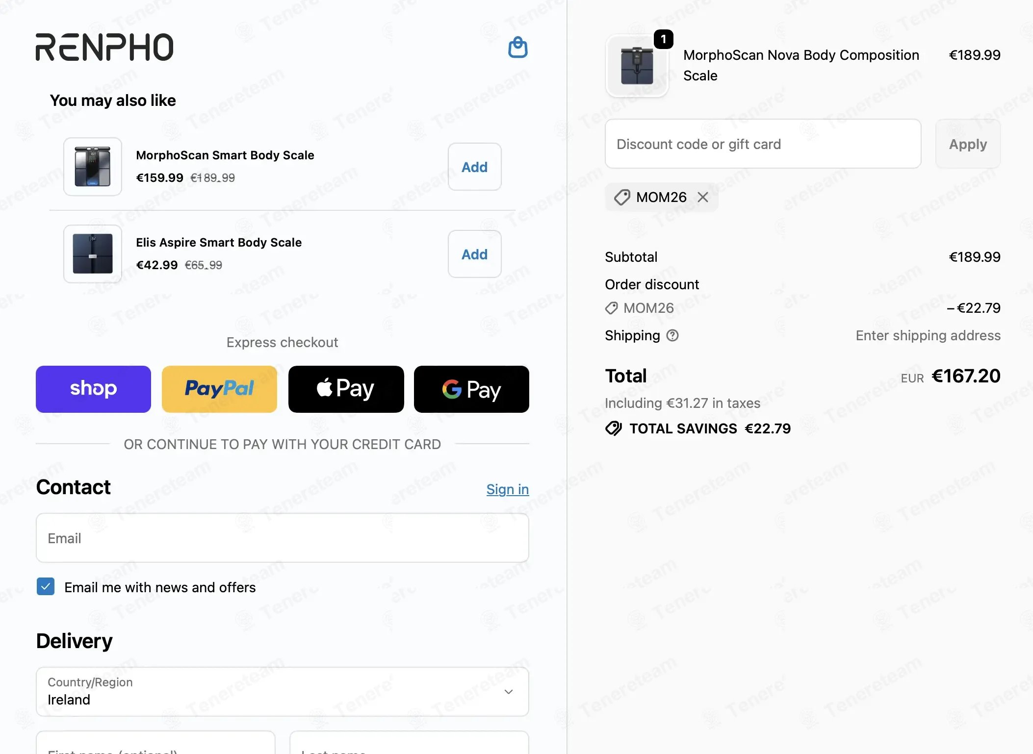 Renpho EU coupon code: 12% off with MOM26. Tested and valid as 1 month ago.