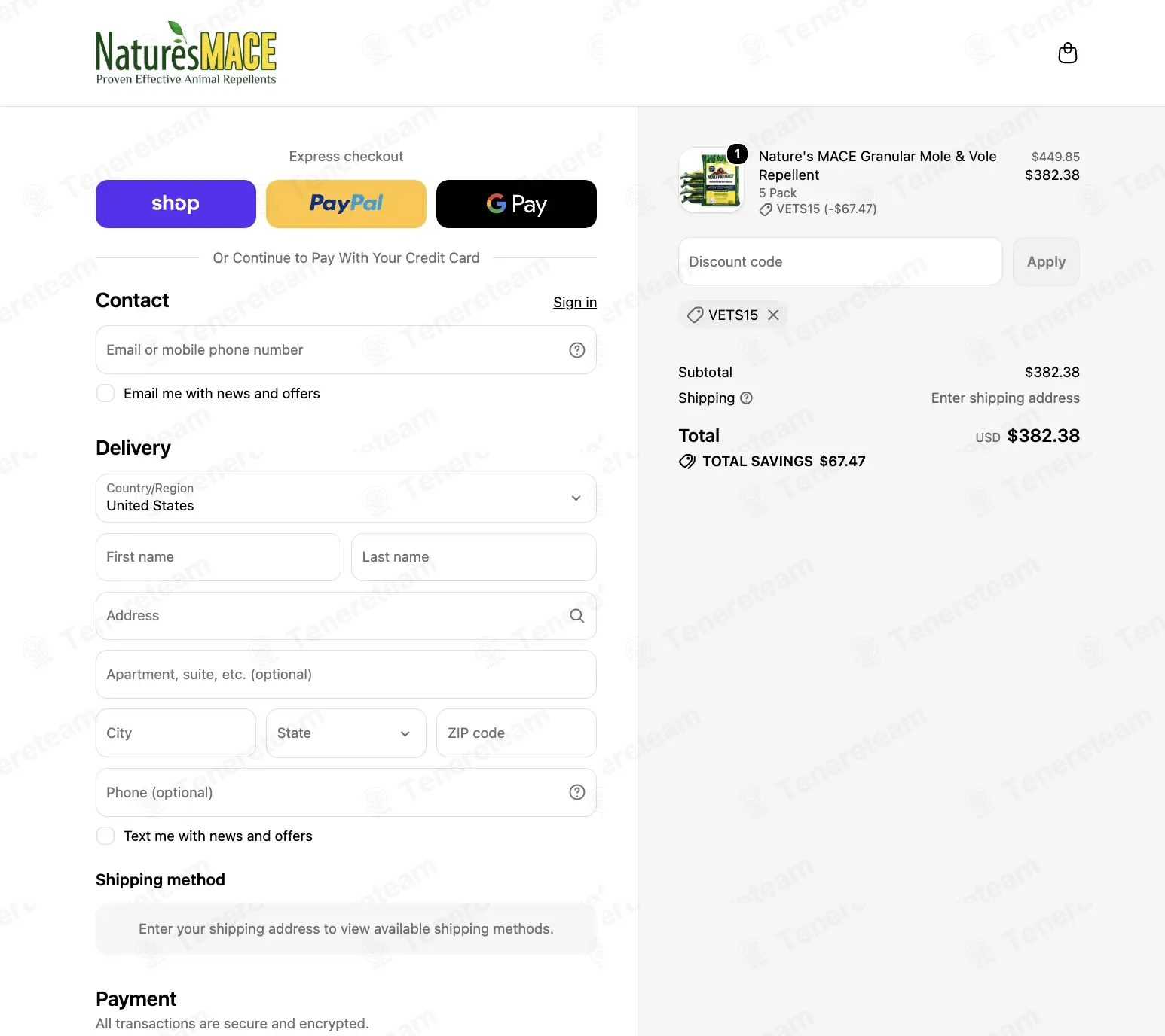 Nature's Mace coupon code: 15% off with VETS15. Tested and valid as 4 days ago.