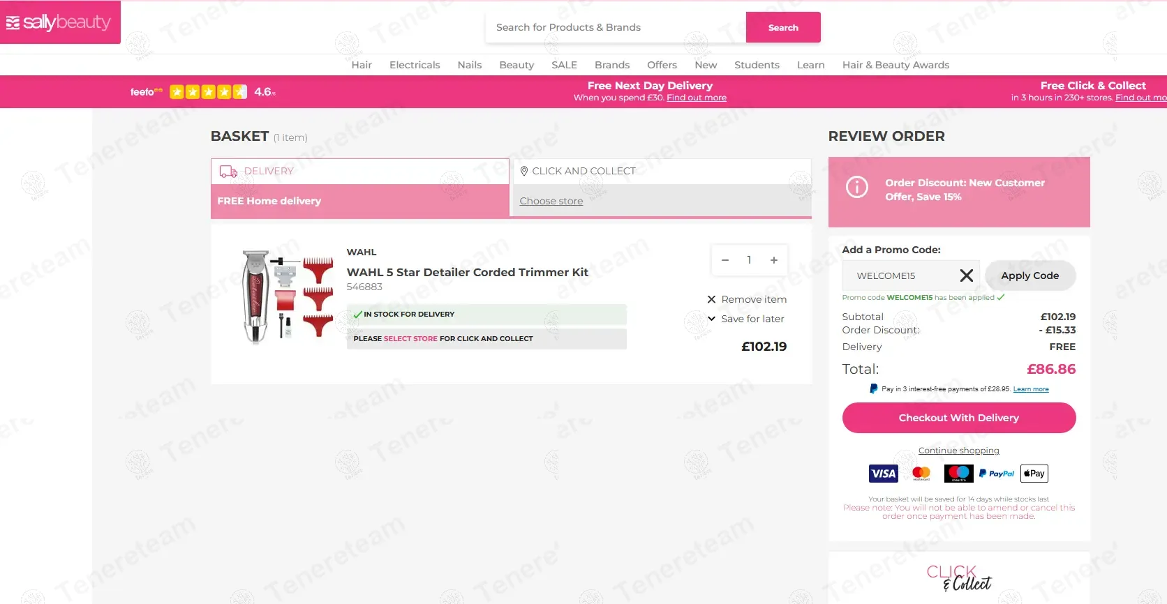 Sally Beauty Uk coupon code: 15% off with WELCOME15. Tested and valid as 10 months ago.