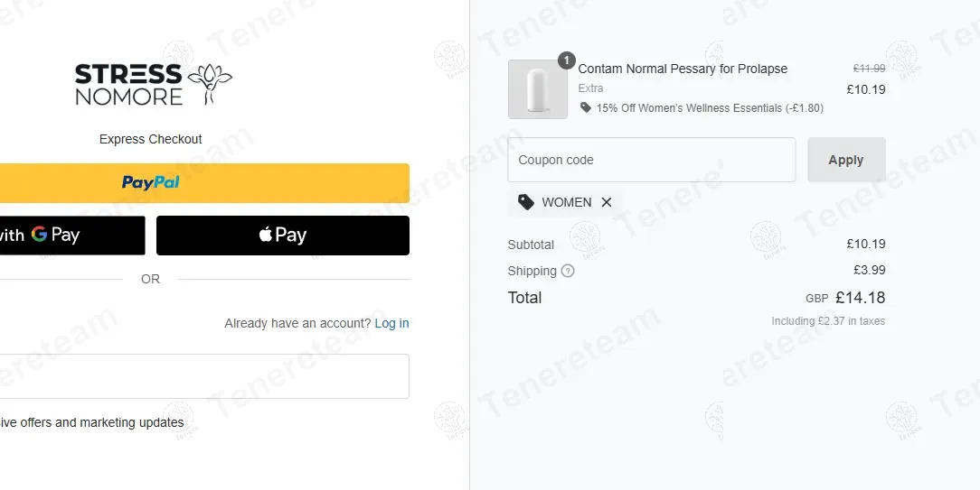 StressNoMore UK coupon code: 15% off with WOMEN. Tested and valid as 1 year ago.