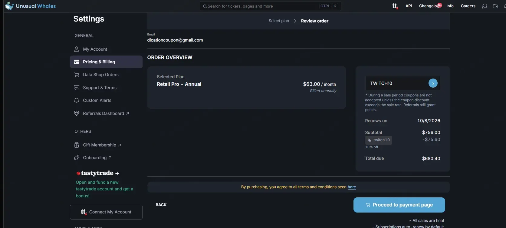 75% OFF Unusual Whales Coupon Codes - January 2026 Promo Codes